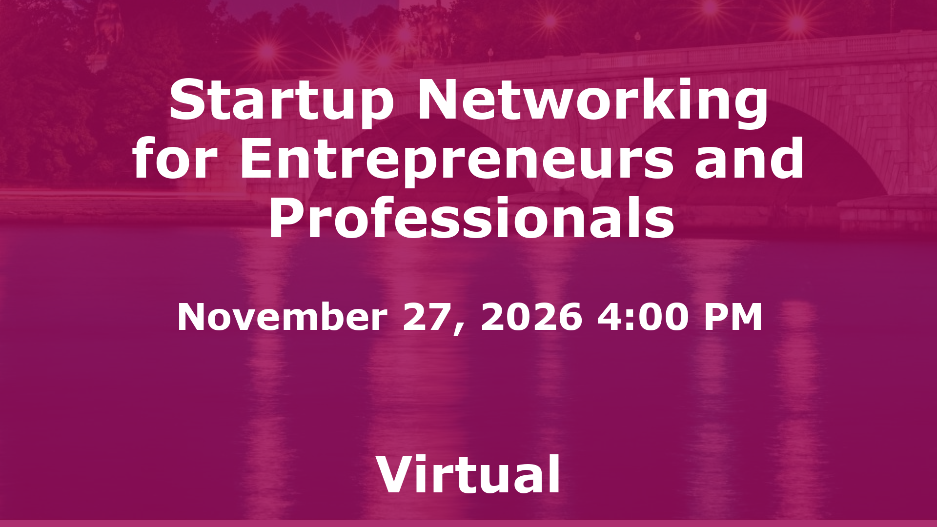 Startup Networking for Entrepreneurs and Professionals event image